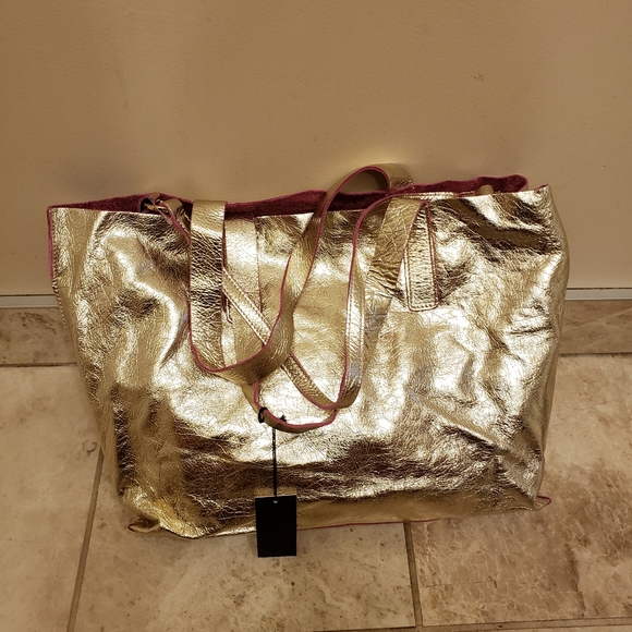 NEW 🏷100% LEATHER TOTE 2 IN 1 BAG - Picture 7 of 7